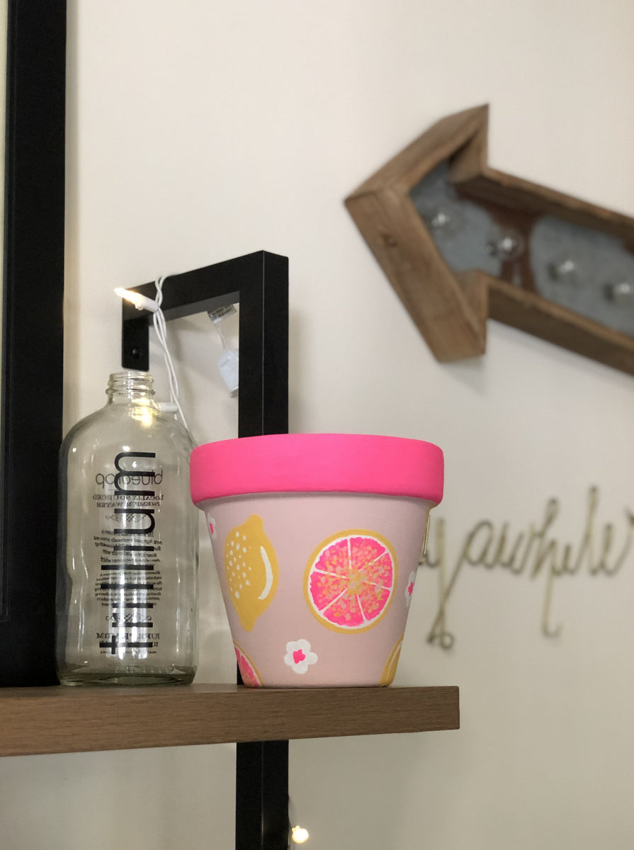 citruskrydda plant pot Lemon Grapefruit Planter | The Blank Canvas Company | Indoor Plant Art
