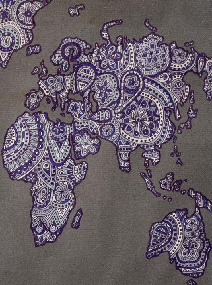 Map of The World Canvas