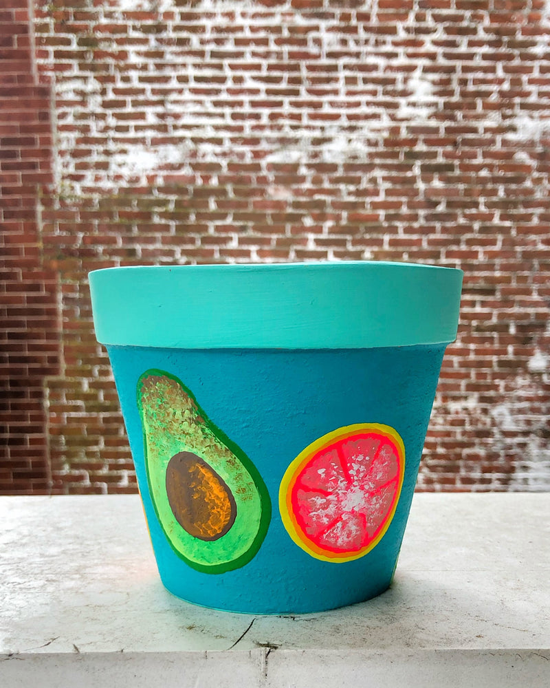The Blank Canvas Company creates bold + bright original canvases, prints and planters to empower your inner bad ass. The "Avocado Grapefruit Planter" will spark joy in your kitchen!