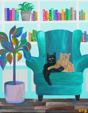 Cat Lounge Print