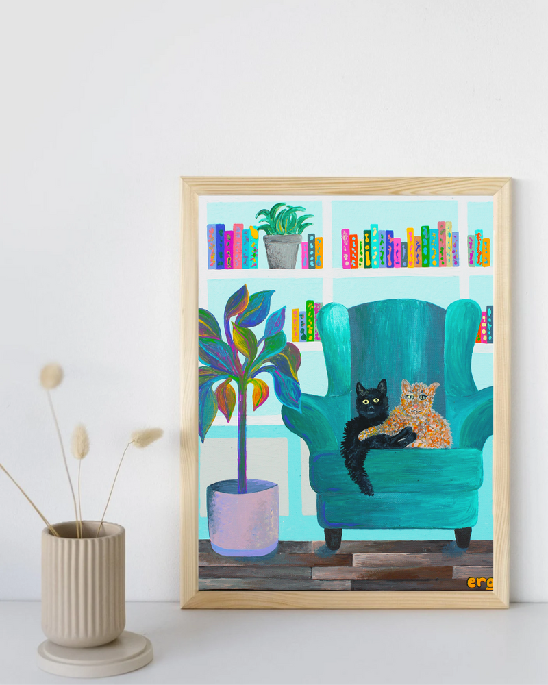 Cat Lounge Print | *My #1 Best Seller