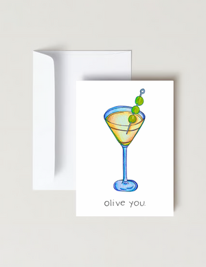 Olive You Just a Martini Bit Couples & Friendship Card