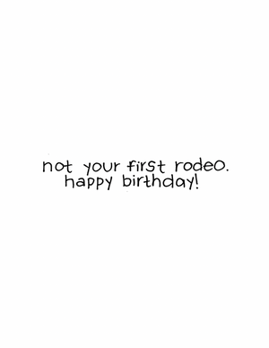 Pink Western Cowgirl Birthday Suit Celebration Card