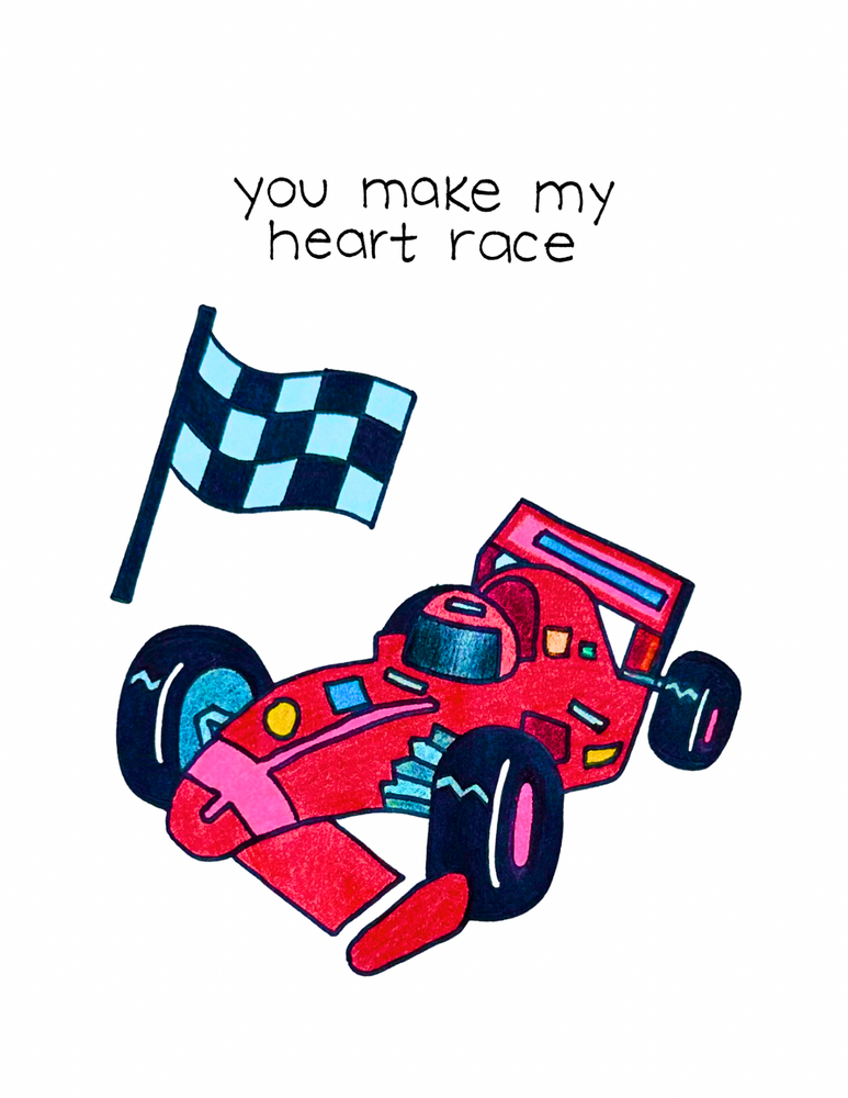 You Make My Heart Race - F1 Racing Couples Card