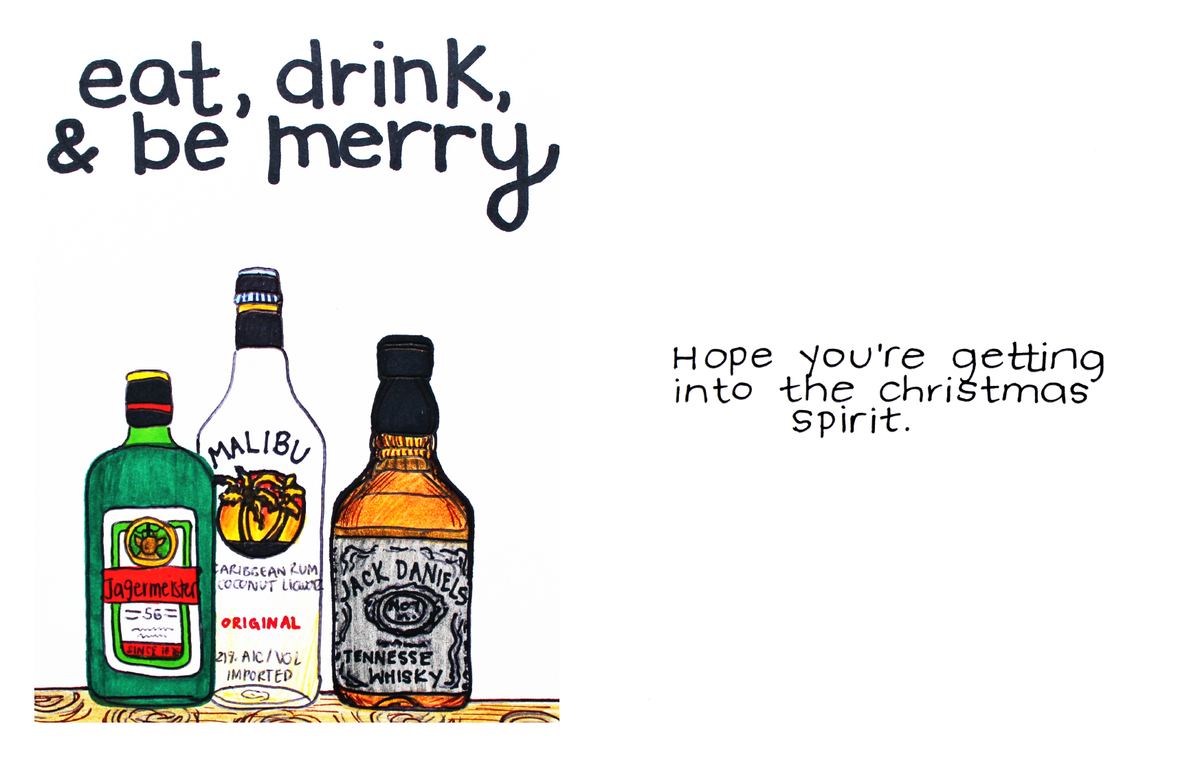 Eat Drink Be Merry Holiday Card The Blank Canvas Company Boston Eat drink be merry holiday card the blank canvas company boston