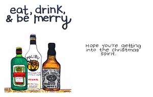 
                
                    Load image into Gallery viewer, Eat, Drink, &amp;amp; Be Merry Holiday Card
                
            