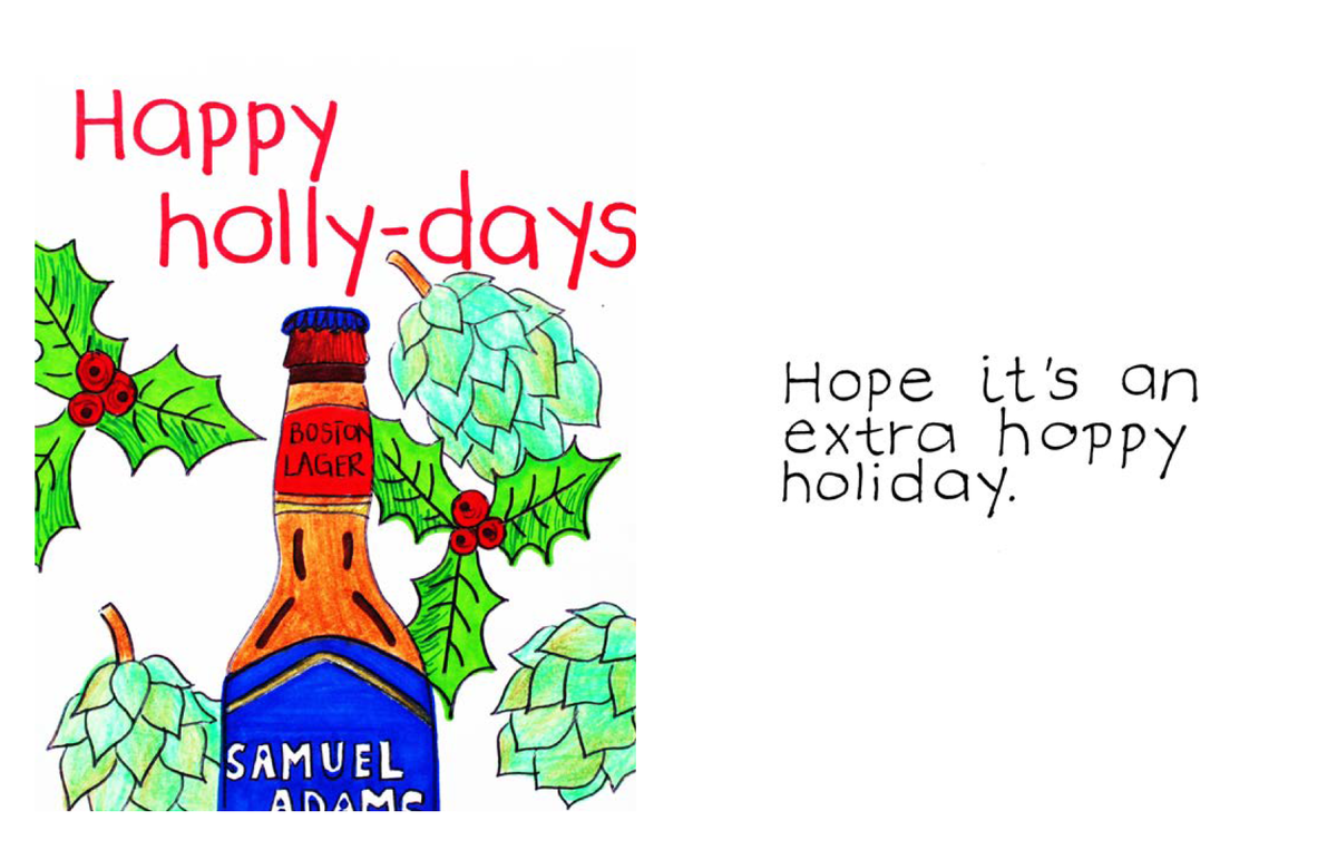 Holly days holiday card the blank canvas company boston artist