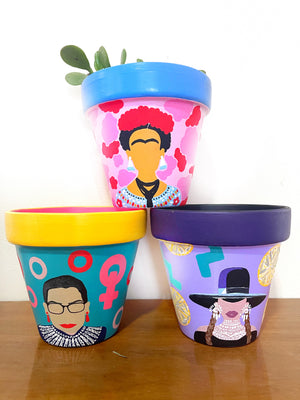 frida kahlo planter pot Frida Kahlo Planter | The Blank Canvas Company