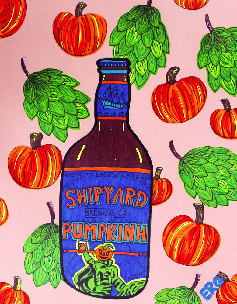 
                
                    Load image into Gallery viewer, Shipyard Pumpkinhead Beer Print
                
            