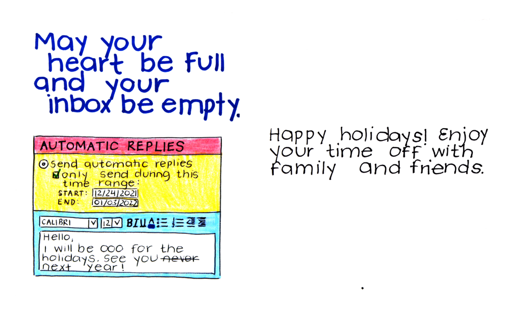 Inbox Empty Holiday Card