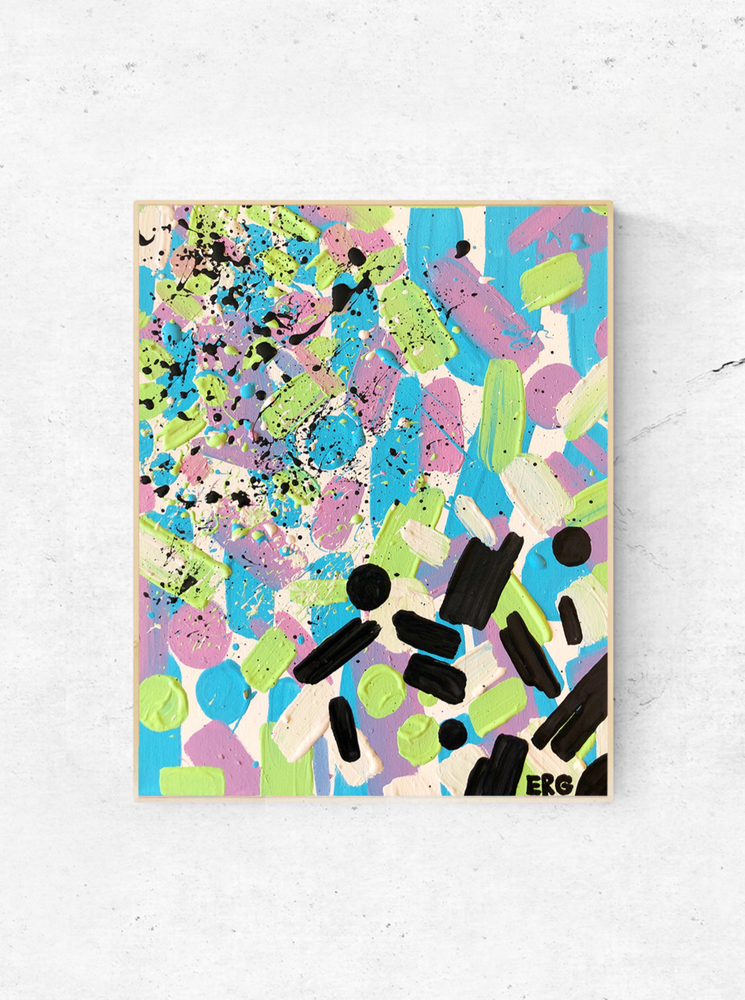 
                
                    Load image into Gallery viewer, My “Neon Abstract” 11&amp;quot;x14&amp;quot; original canvas is bright, fun and feminine. I hope it brings good vibes and positivity to your space!
                
            