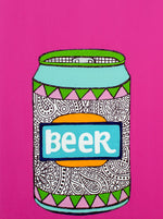 Bold Beer Can Greeting Card