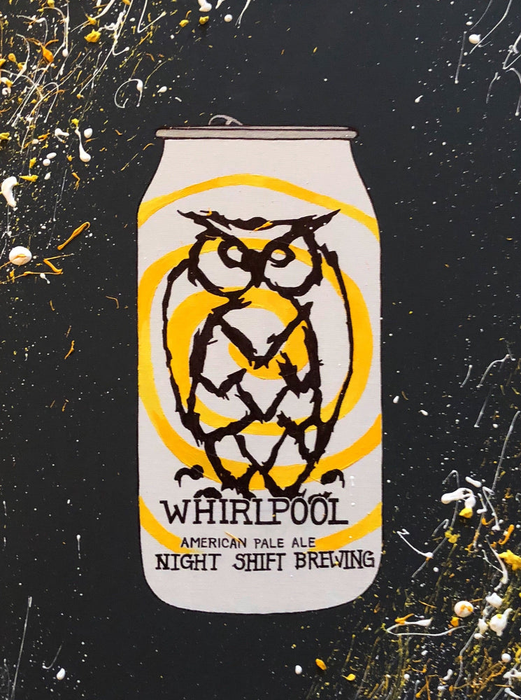 My “Night Shift Whirlpool” art print is a playful take on one of my favorite Boston beers. It captures all of the beautiful details of Night Shift's logo, plus a touch of paint splatter to keep things fun and different. This is a great piece of artwork for any craft beer lover! Prints available in 8"x10" or 11"x14".