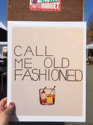 My “Call Me Old Fashioned” art print was created for my bourbon drinkers. It's an ode to boyfriend’s go-to cocktail of choice. Simple, sweet, and reliable - just like him. This print is my best seller. It comes in 8"x10" or 11"x14".