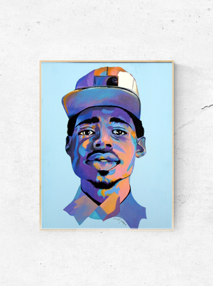 My “Chance The Rapper” print is an abstract portrait of one of my favorite music artists and rappers of all time - Chance The Rapper. He is humble, talented and deserves his face on your wall. This print is available in 8"x10" or 11"x14".