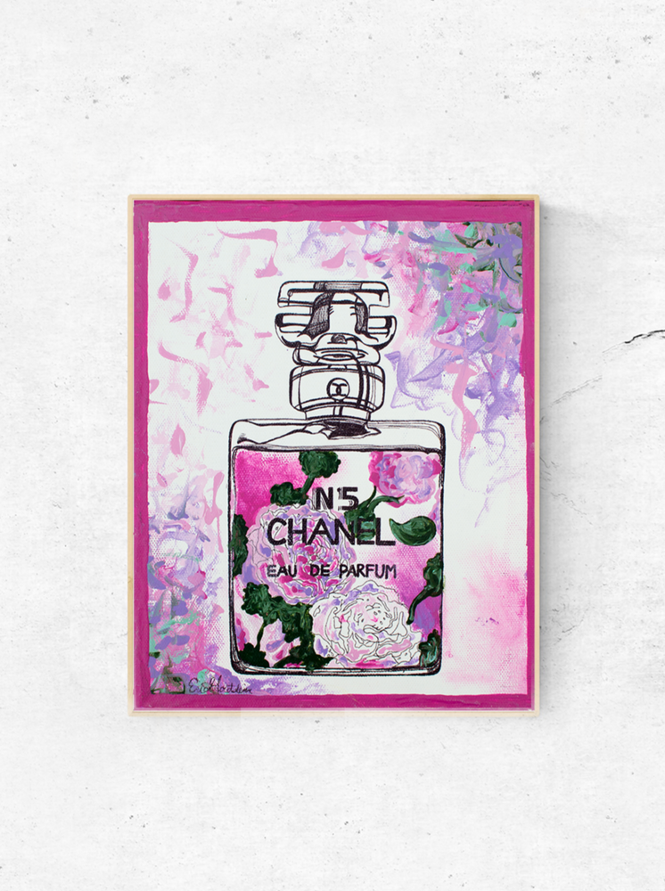 Pink Coco Chanel Perfume Canvas