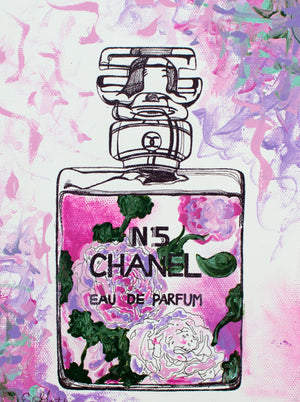 The "Chanel No.5 Perfume” art print is for the female that’s inspired by fashion and beauty. She is the ultimate girly girl and loves everything pink. This print is available in 8"x10" and 11"x14".