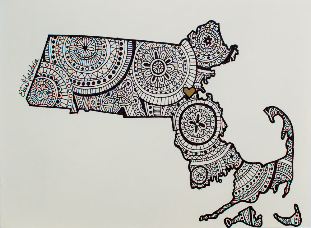 My “Map of Massachusetts (Black and White)” 5"x7" greeting card is a symbol of my new home - Boston. This city gives me all the warm & fuzzies. I hope this print does the same for your recipient. There's no place like home!
