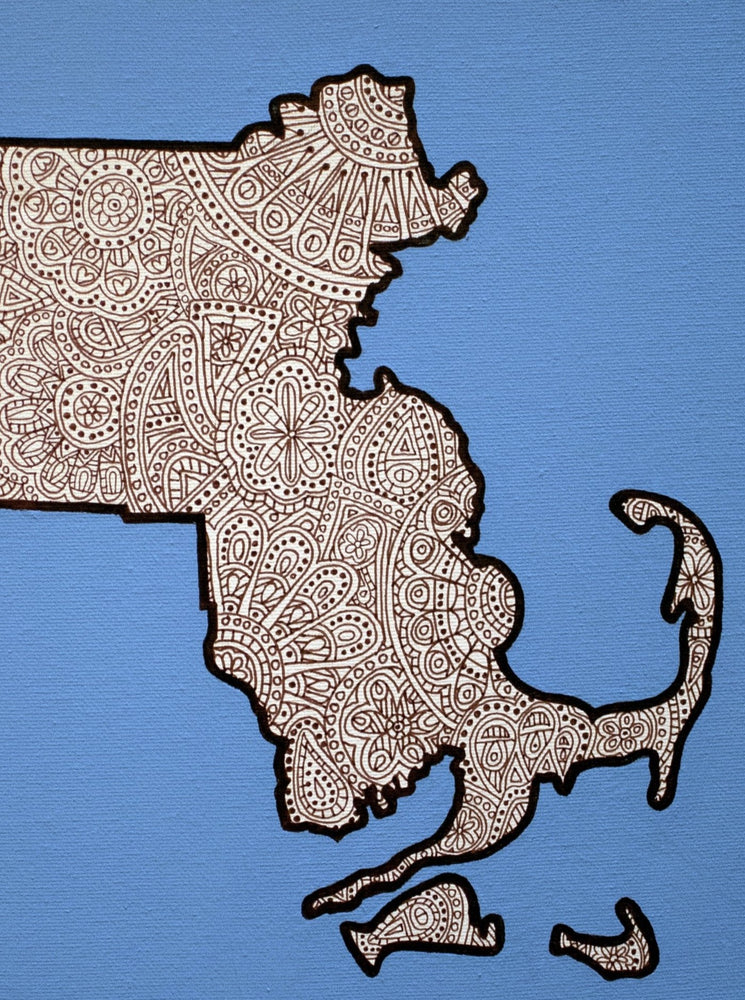 My “Map of Massachusetts (Blue)” art print is a symbol of my new home - Boston. This city gives me all the warm & fuzzies. I hope this print does the same for you. There's no place like home! This print is available in 8"x10" or 11"x14".