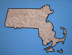 My “Map of Massachusetts (Blue)” art print is a symbol of my new home - Boston. This city gives me all the warm & fuzzies. I hope this print does the same for you. There's no place like home! This print is available in 8"x10" or 11"x14".