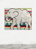 Multicolor Elephant Print