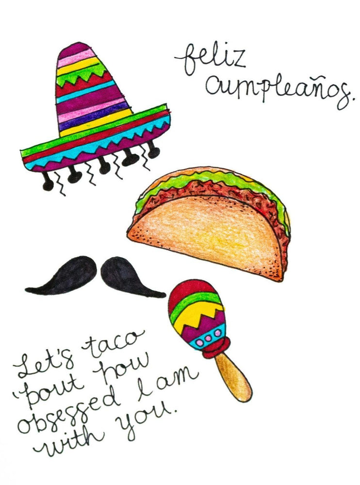 
                
                    Load image into Gallery viewer, My 5-pack of Food Greeting Cards feature 5 different food-inspired punny designs for you to give your favorite people: 1) Feliz Cumpleanos, 2) Grateful For You, 3) You&amp;#39;re Grrreat, 4)You Are My Fire and 5) You&amp;#39;re Egg-rything To Me. 
                
            