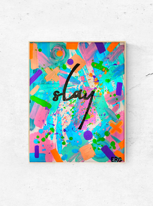 My “Slay” art print is your daily reminder that you’re a fucking badass. No matter what obstacles are in put in front of you, know that you’ll crush through it because you’re worth it. Slay that day, girl! Prints available in 8"x10" or 11"x14"