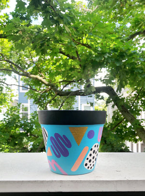 hand painted indoor plant pots 90's Kid Planter