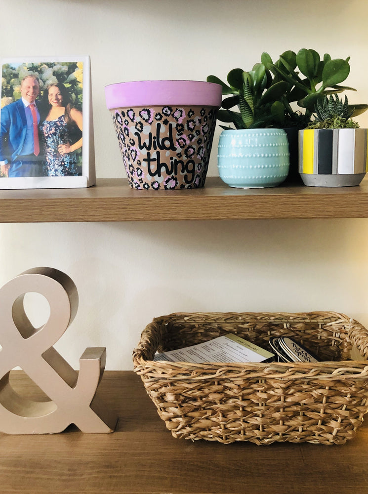 My “Wild Thing” hand painted terracotta planter is designed with my favorite pattern - cheetah! It's for the woman who's not afraid to get a little wild.