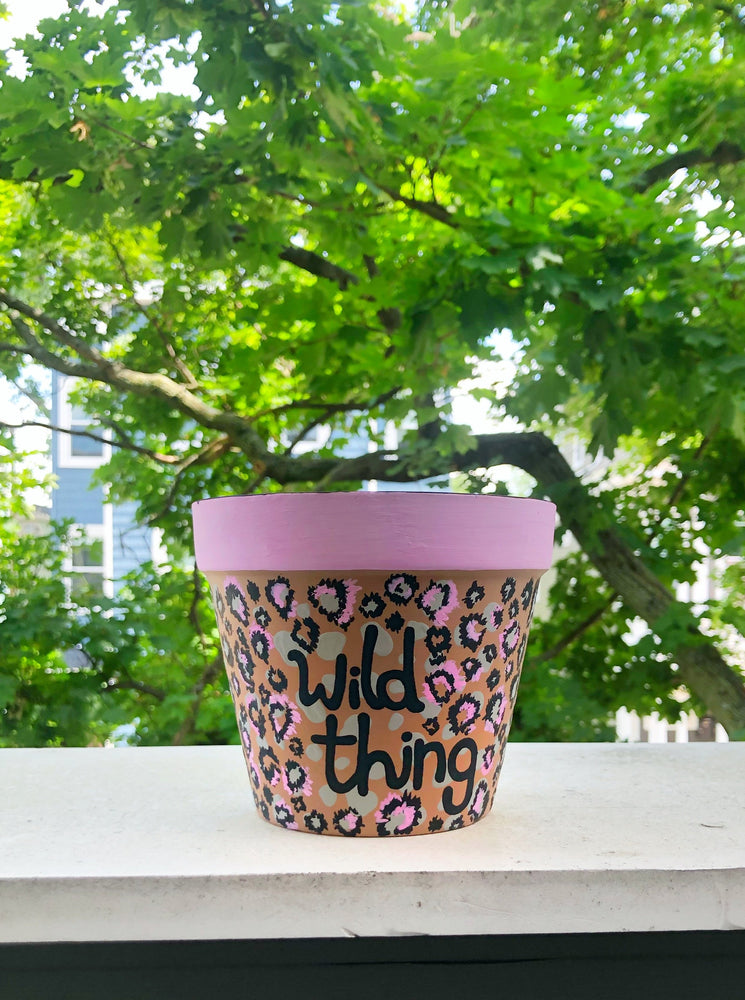 My “Wild Thing” hand painted terracotta planter is designed with my favorite pattern - cheetah! It's for the woman who's not afraid to get a little wild.