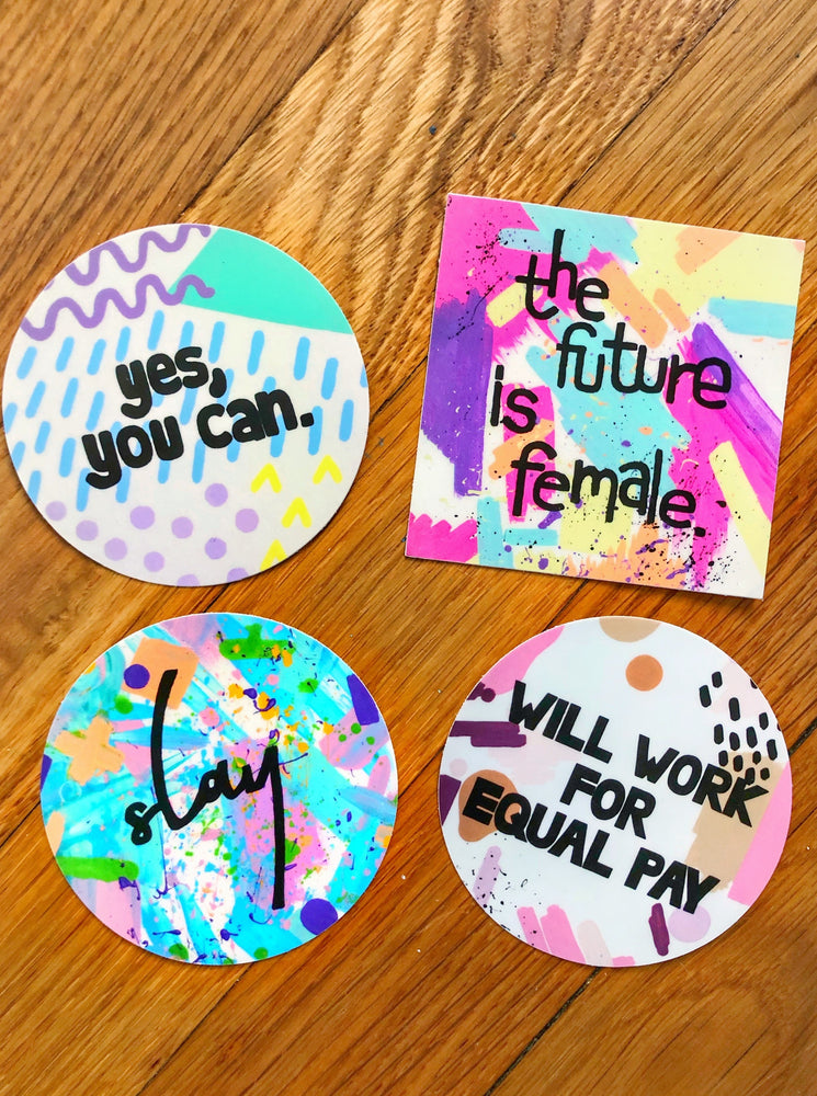 The “Yes You Can” 3"x3" circle sticker is a daily reminder that you can do anything you set your mind to. You were put on each mountain to climb it and the grass will be greener on the other side. Namasté!