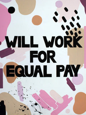 The “Will Work For Equal Pay” 3"x3" circle sticker is a statement piece around equal rights in the workplace for women. Let’s close the gender pay gap together!