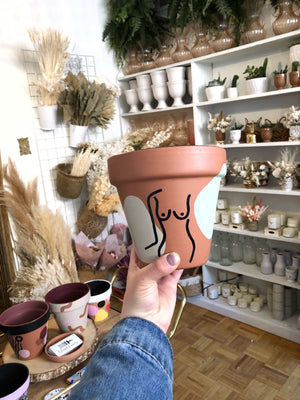 etsy ceramic flower pots Femme Figure Planter | The Blank Canvas Company